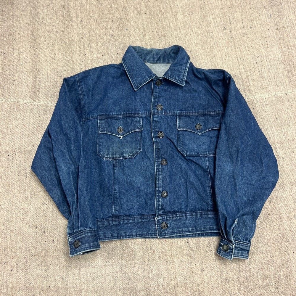Vintage‎ 1970s Denim Jacket Women's Small Blue Cropped